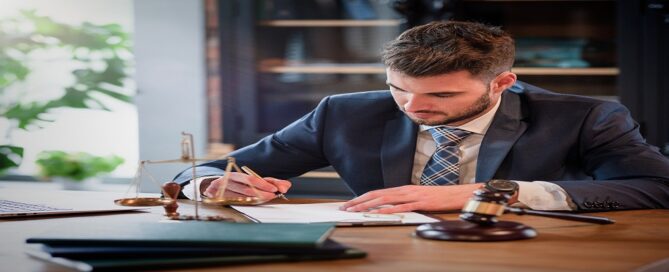 Lawyer Or Attorney Working In The Office. Law And Justice Concep