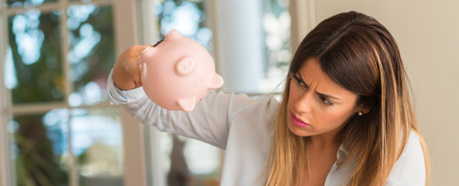 Girl With pig Bank